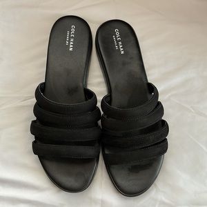 Cole Haan woman’s size 10 black straps sandals. New no tags